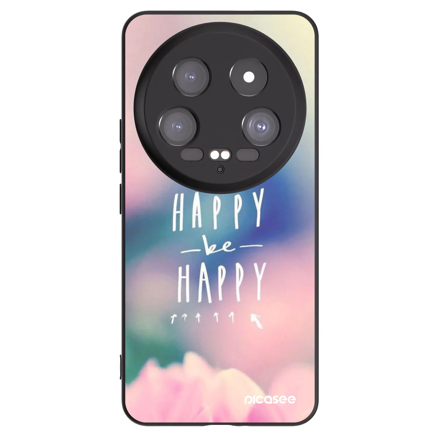 Picasee crna silikonska maskica za Xiaomi 14 Ultra - Think happy be happy