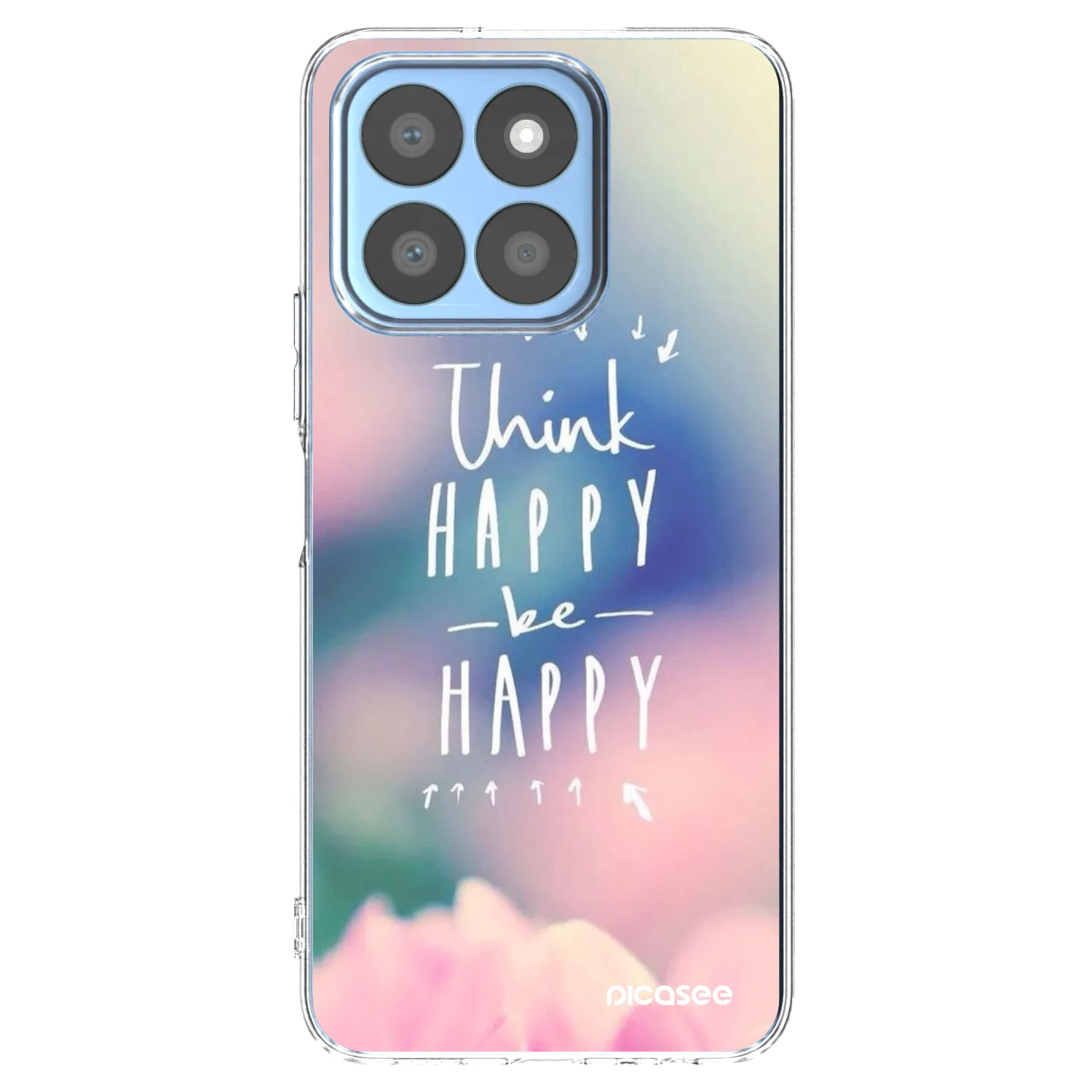 Picasee silikonska prozirna maskica za Honor X8b - Think happy be happy