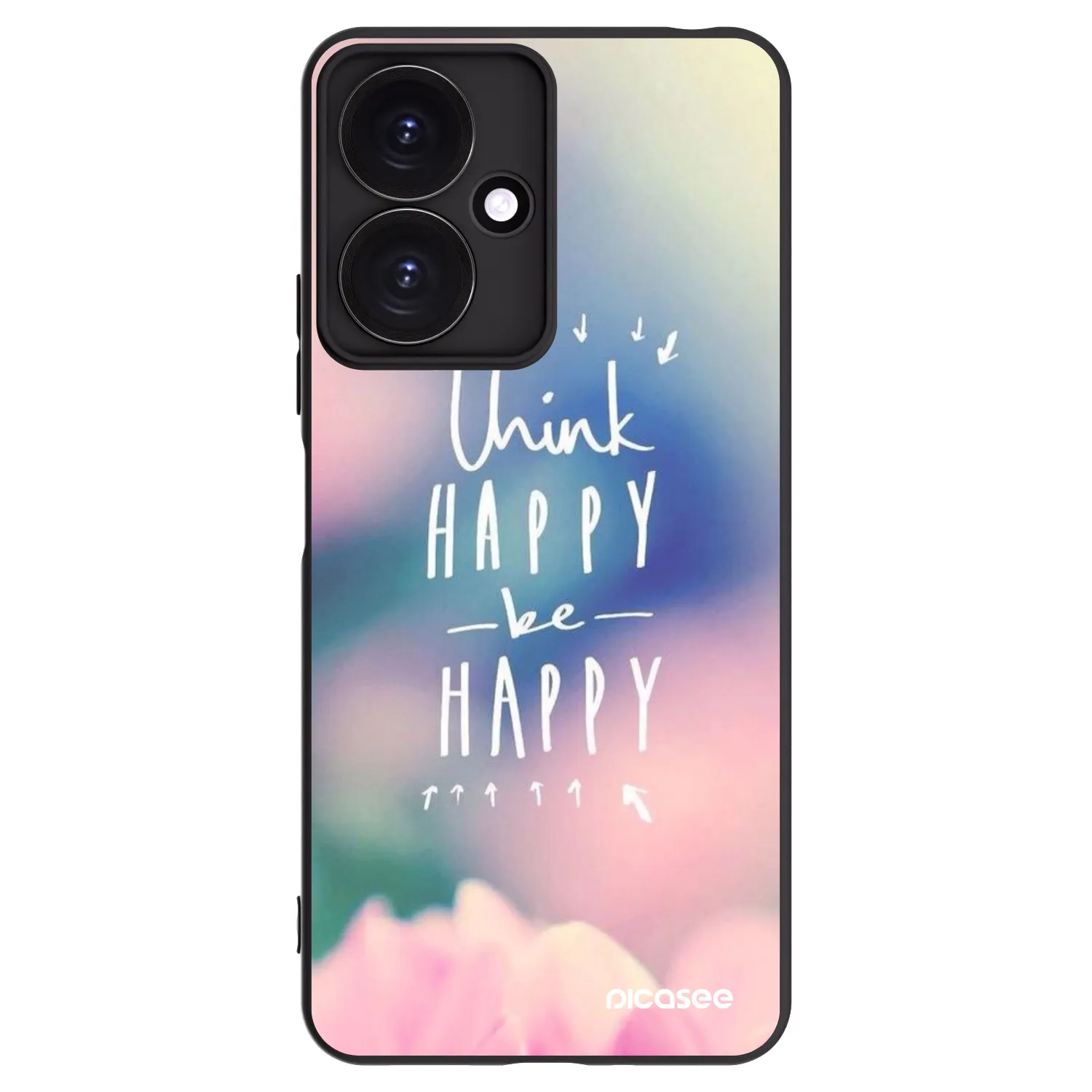 Picasee crna silikonska maskica za Xiaomi Redmi 13C 5G - Think happy be happy