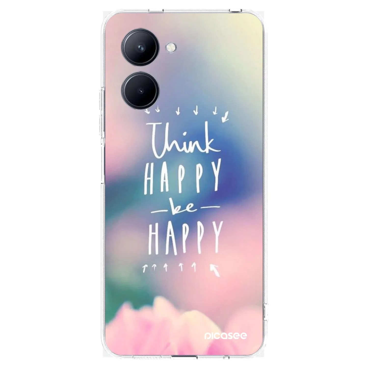 Picasee silikonska prozirna maskica za Realme C33 (2023) - Think happy be happy
