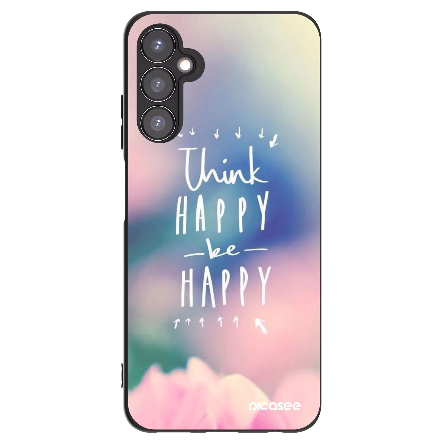 Picasee crna silikonska maskica za Samsung Galaxy A05s A057G - Think happy be happy