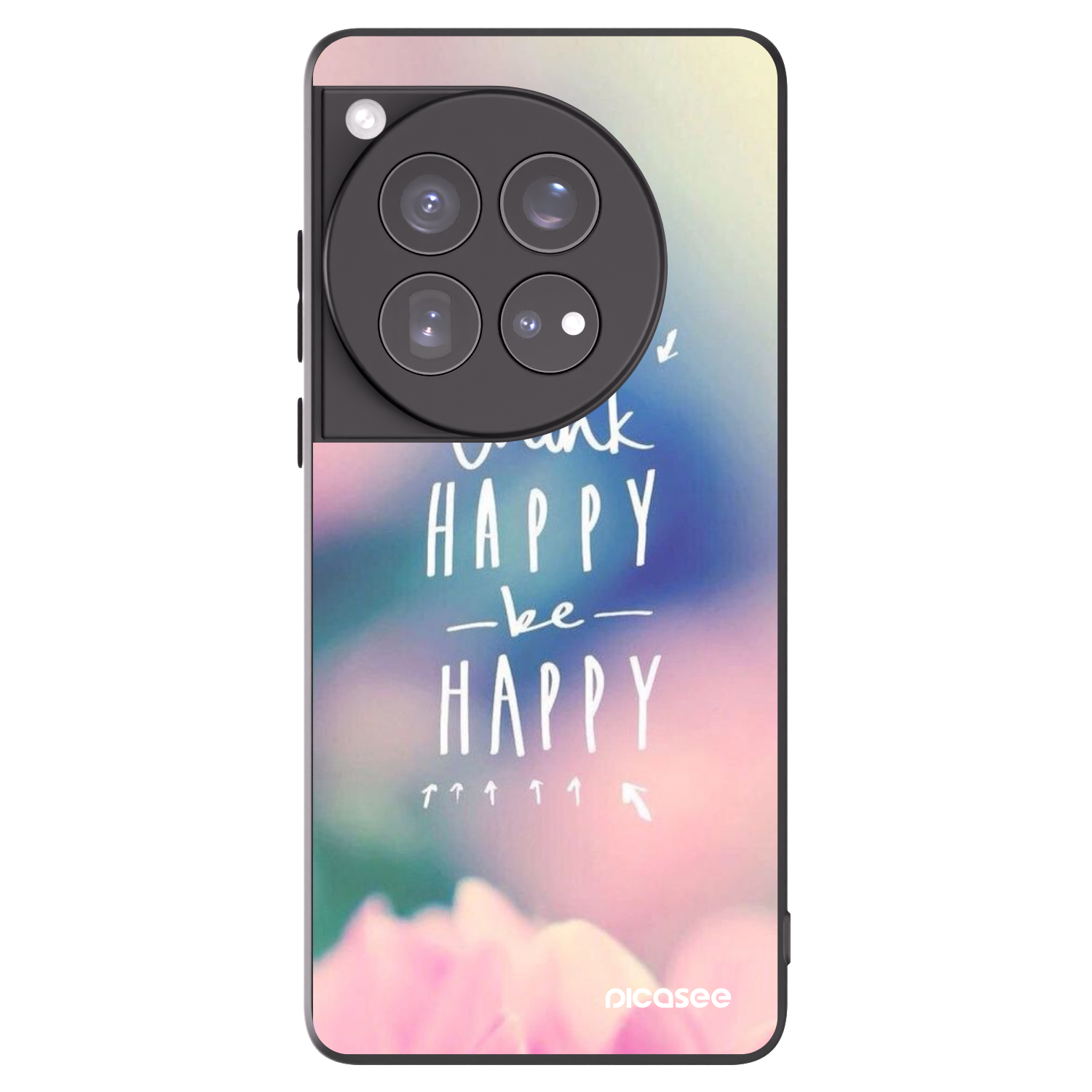 Picasee crna silikonska maskica za OnePlus 12 5G - Think happy be happy