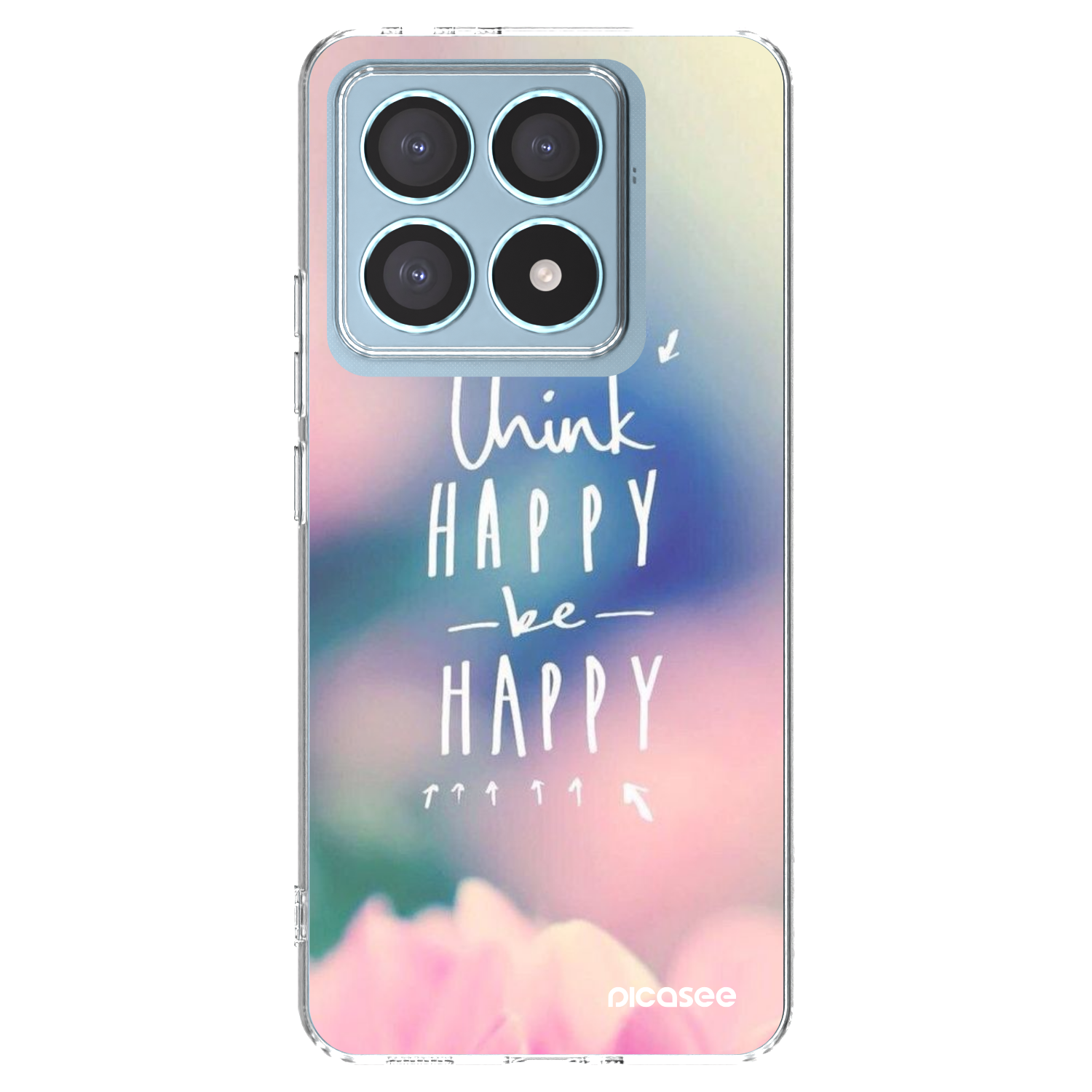 Picasee silikonska prozirna maskica za Xiaomi 14T Pro - Think happy be happy