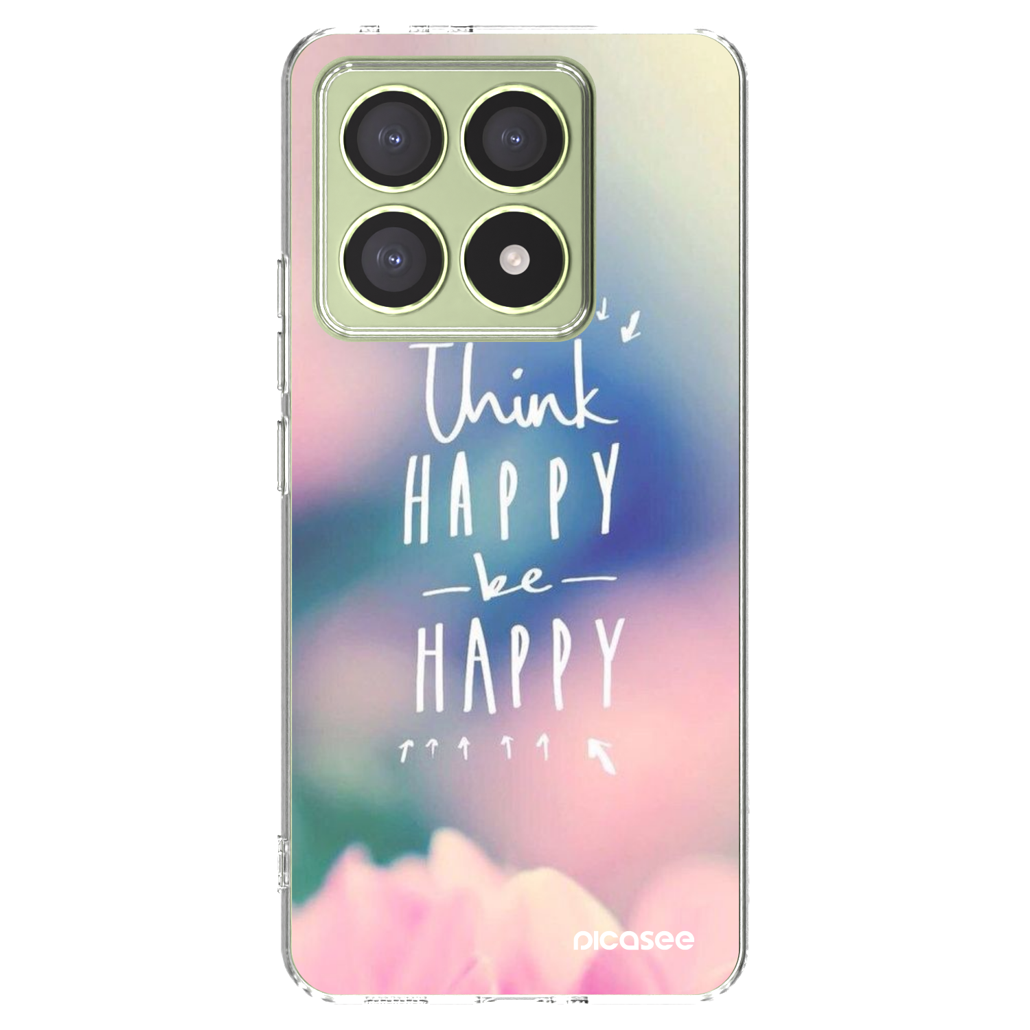 Picasee silikonska prozirna maskica za Xiaomi 14T - Think happy be happy