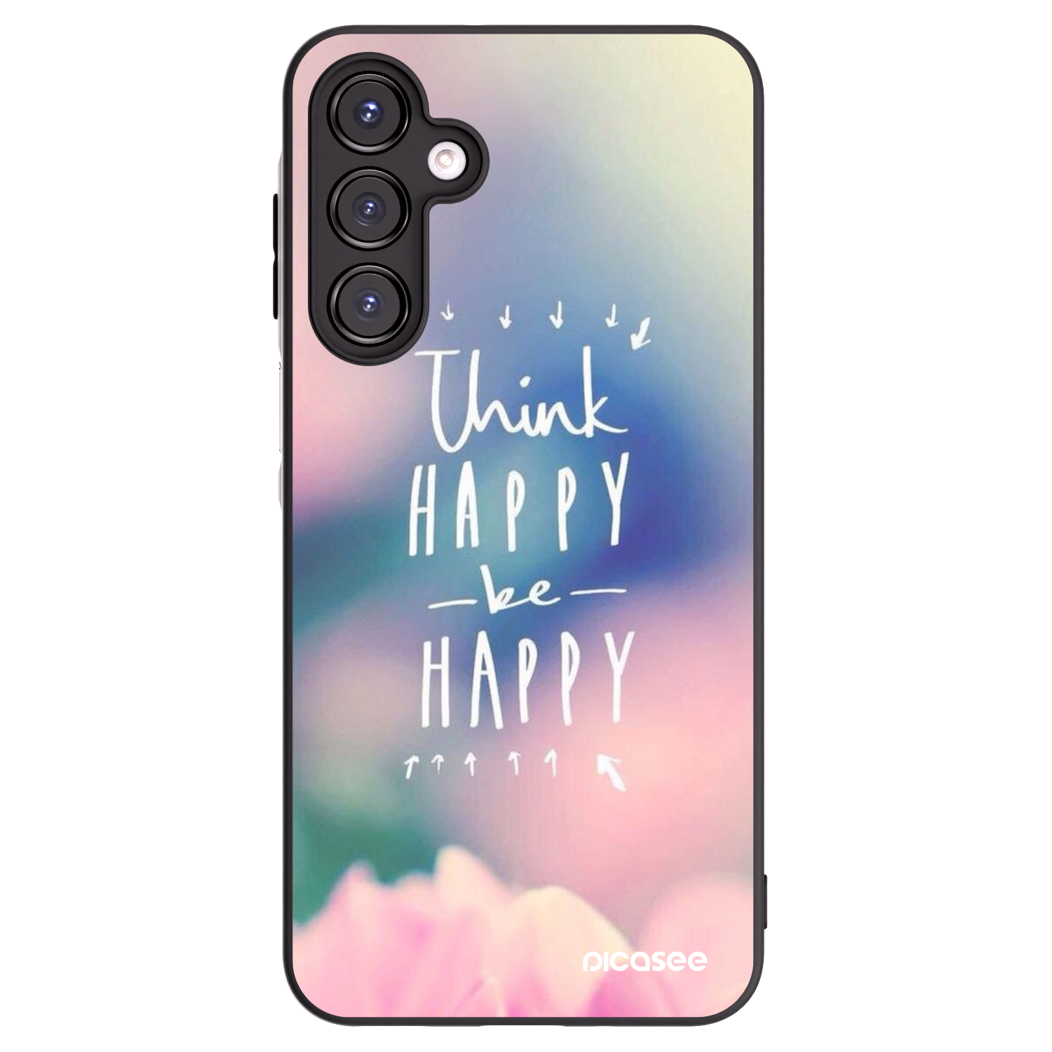 Picasee crna silikonska maskica za Samsung Galaxy A16 5G - Think happy be happy