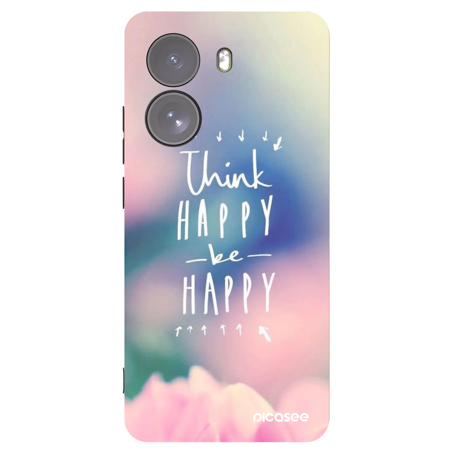 Picasee crna silikonska maskica za Xiaomi Poco X7 - Think happy be happy