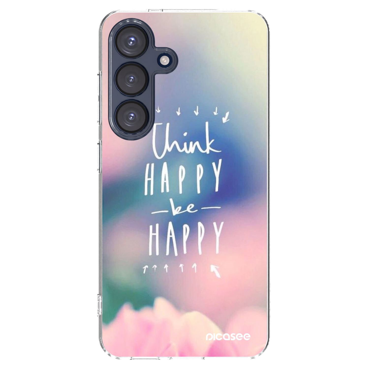 Picasee silikonska prozirna maskica za Samsung Galaxy S25 5G - Think happy be happy