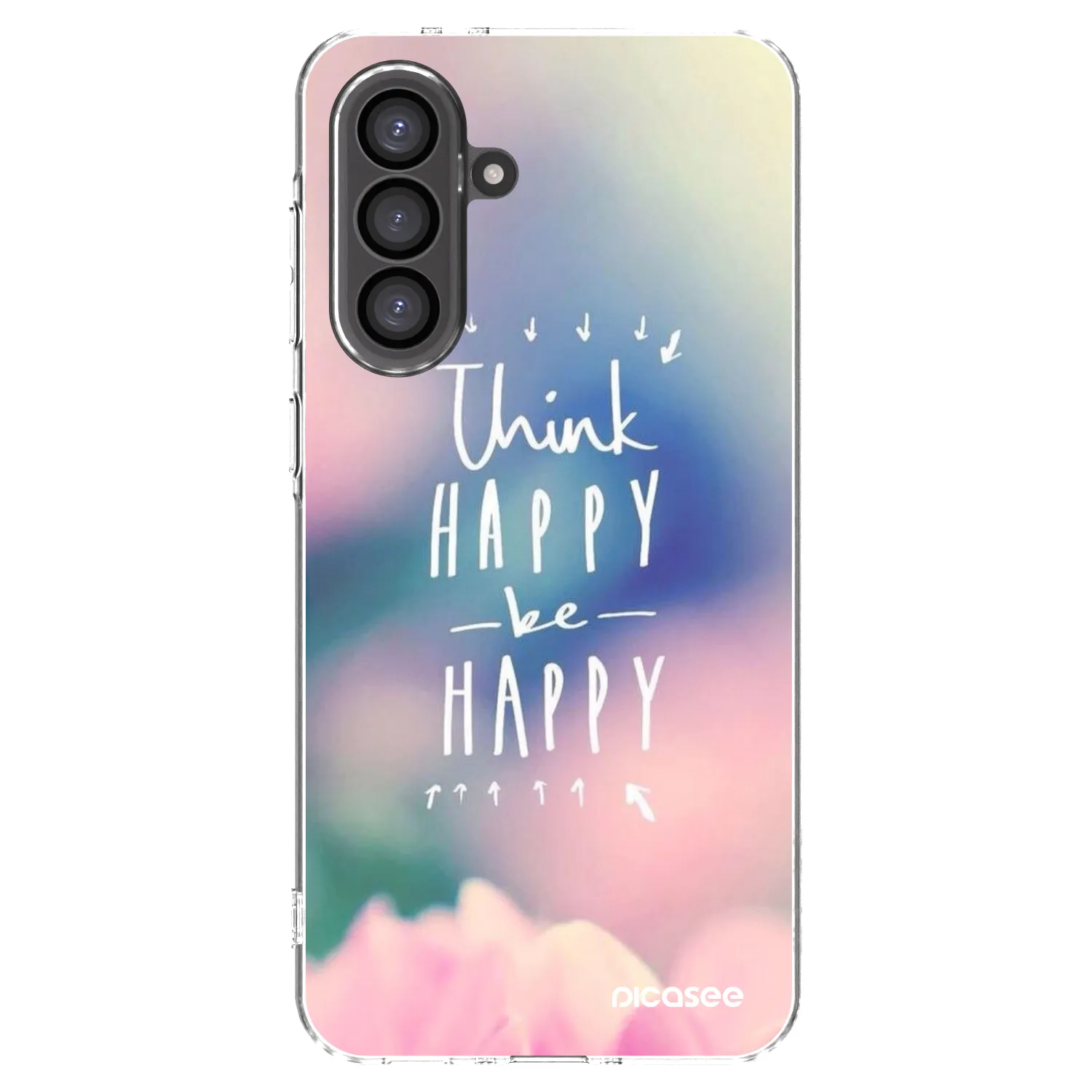 Picasee silikonska prozirna maskica za Samsung Galaxy A56 5G A566B - Think happy be happy