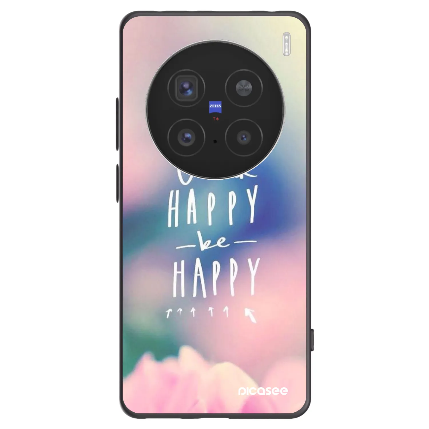 Picasee crna silikonska maskica za Vivo X200 Pro - Think happy be happy