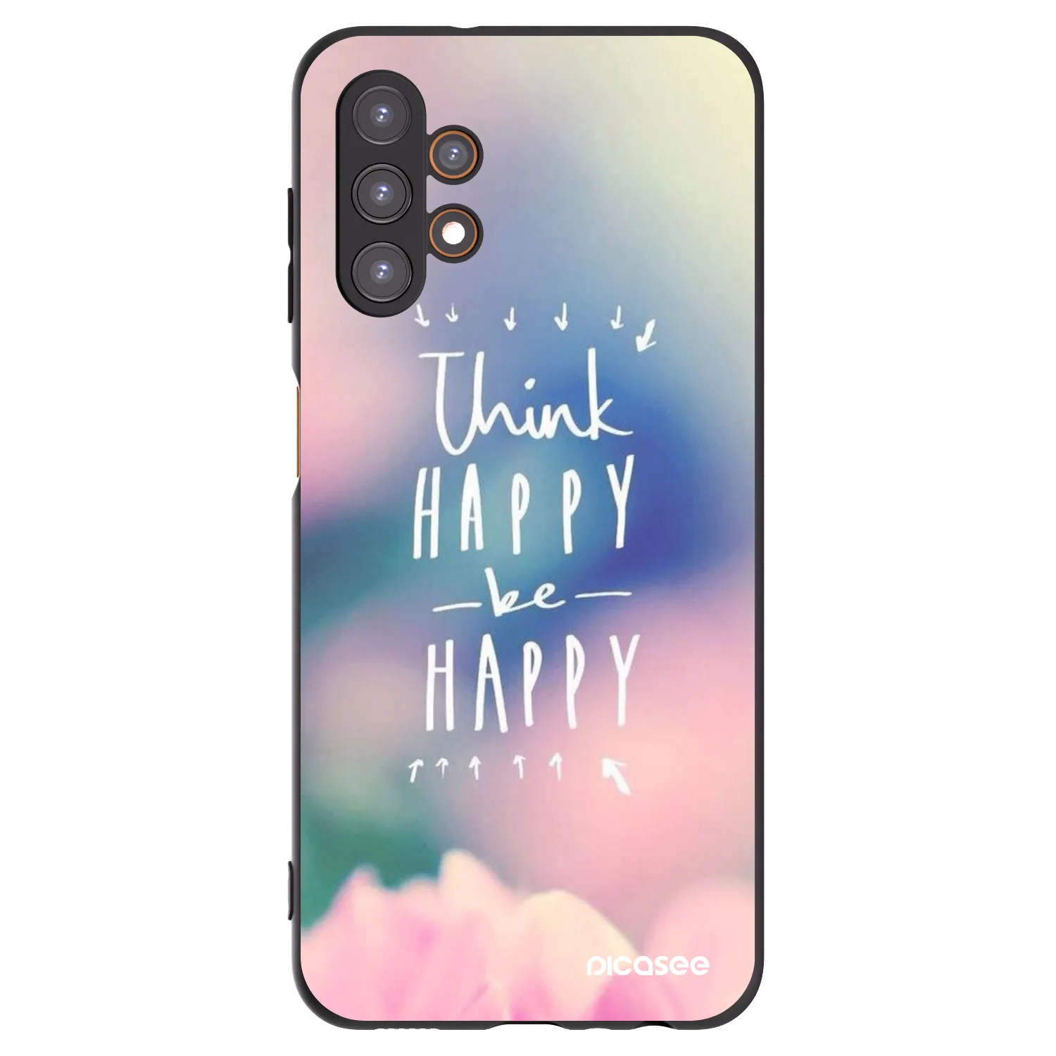 Picasee crna silikonska maskica za Samsung Galaxy A13 5G - Think happy be happy