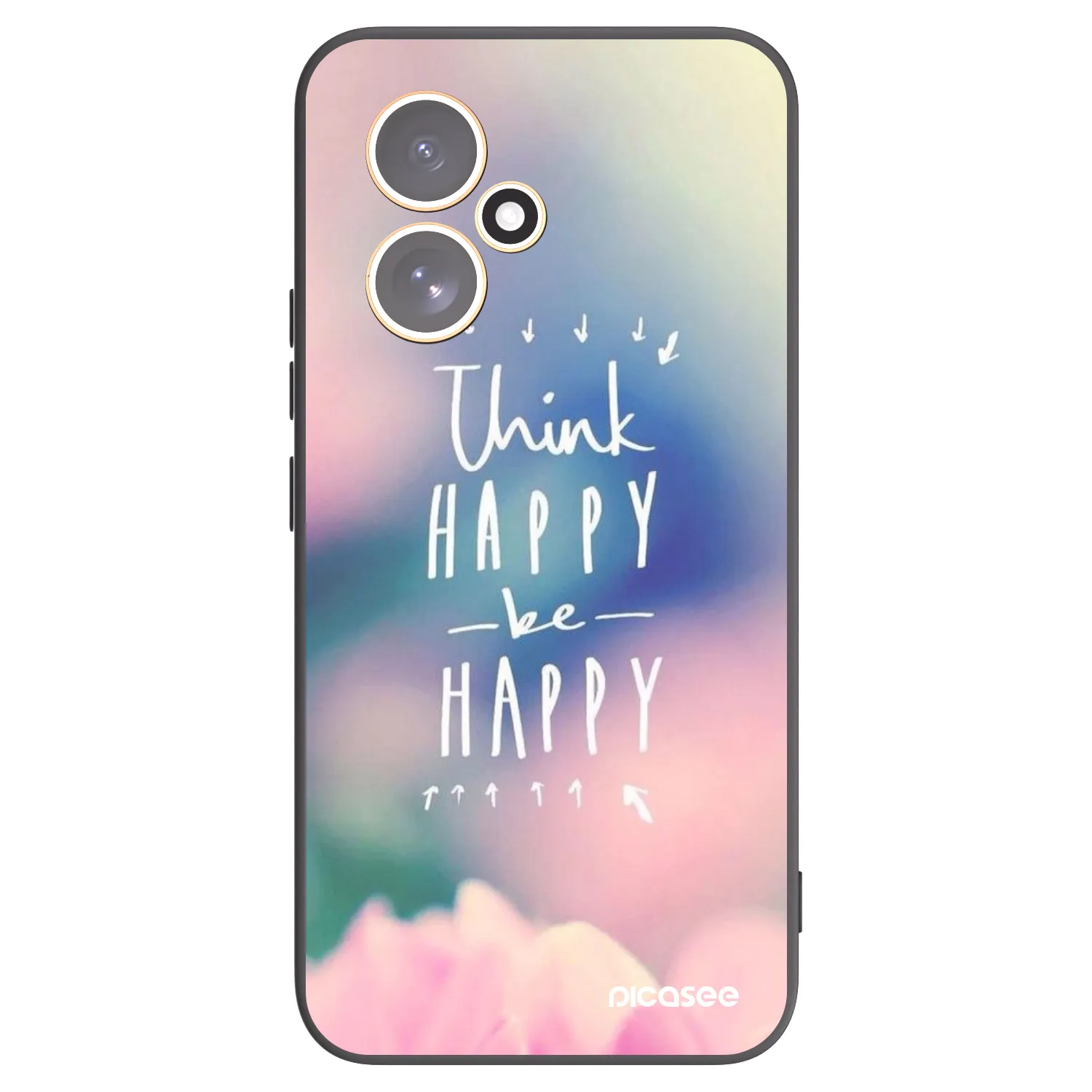 Picasee crna silikonska maskica za Honor 400 5G - Think happy be happy