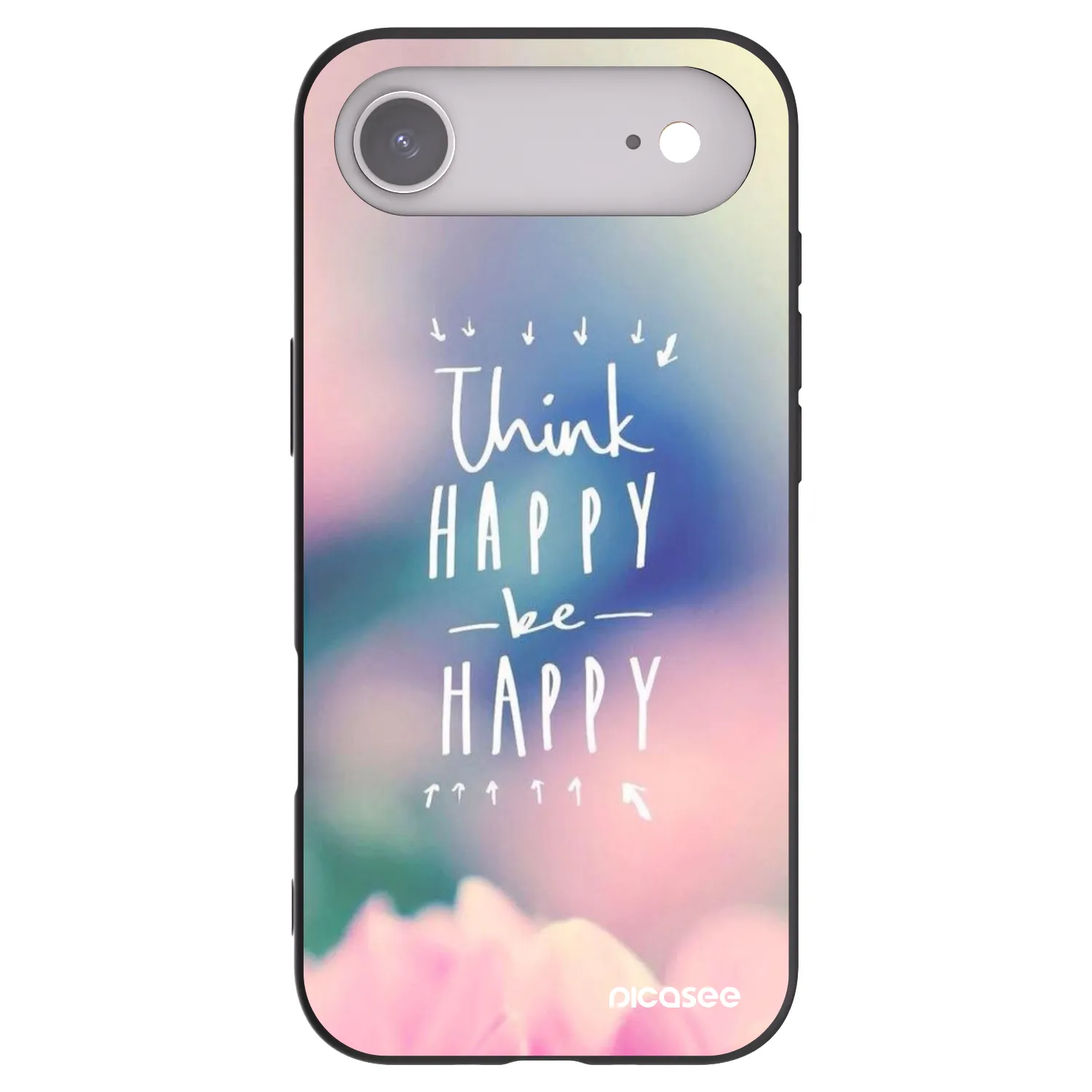Picasee crna silikonska maskica za Apple iPhone Air - Think happy be happy