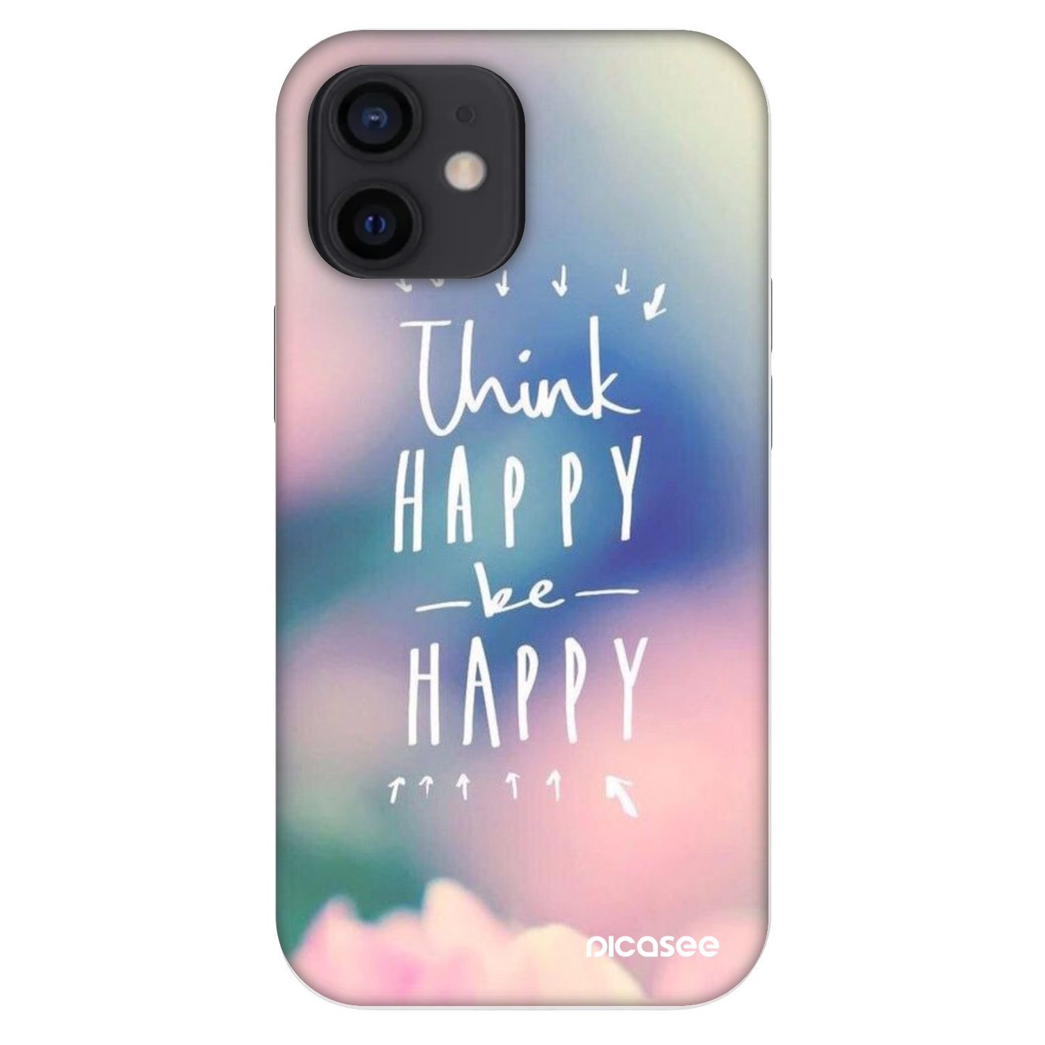 Picasee Fashion Case za Apple iPhone 12 mini - Think happy be happy