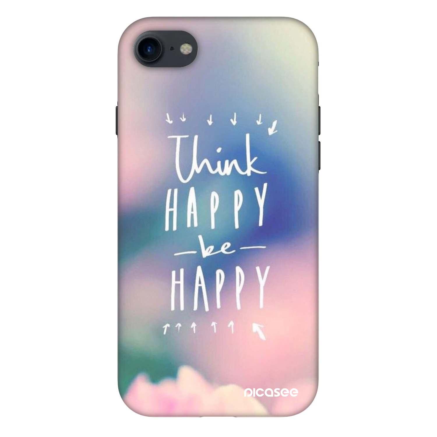 Picasee Fashion Case za Apple iPhone SE 2022 - Think happy be happy