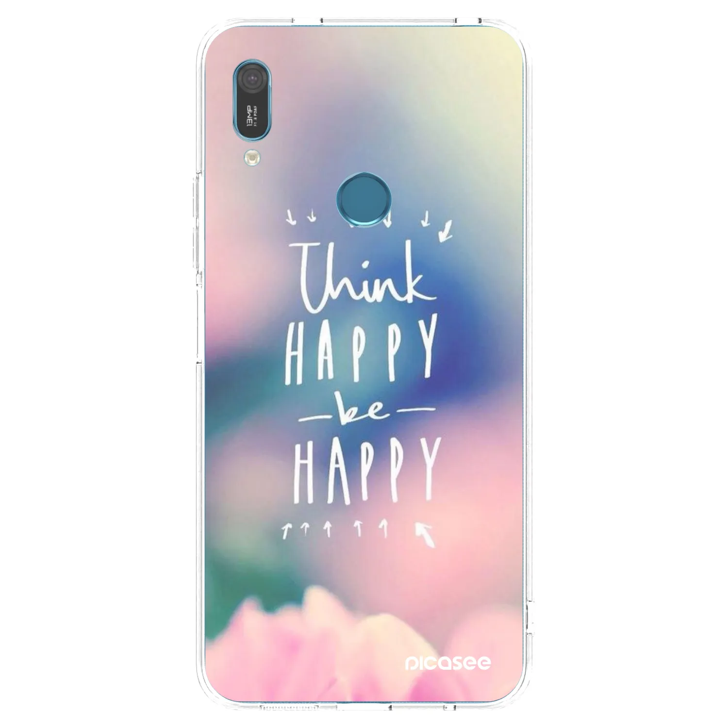 Picasee silikonska prozirna maskica za Huawei Y6 2019 - Think happy be happy