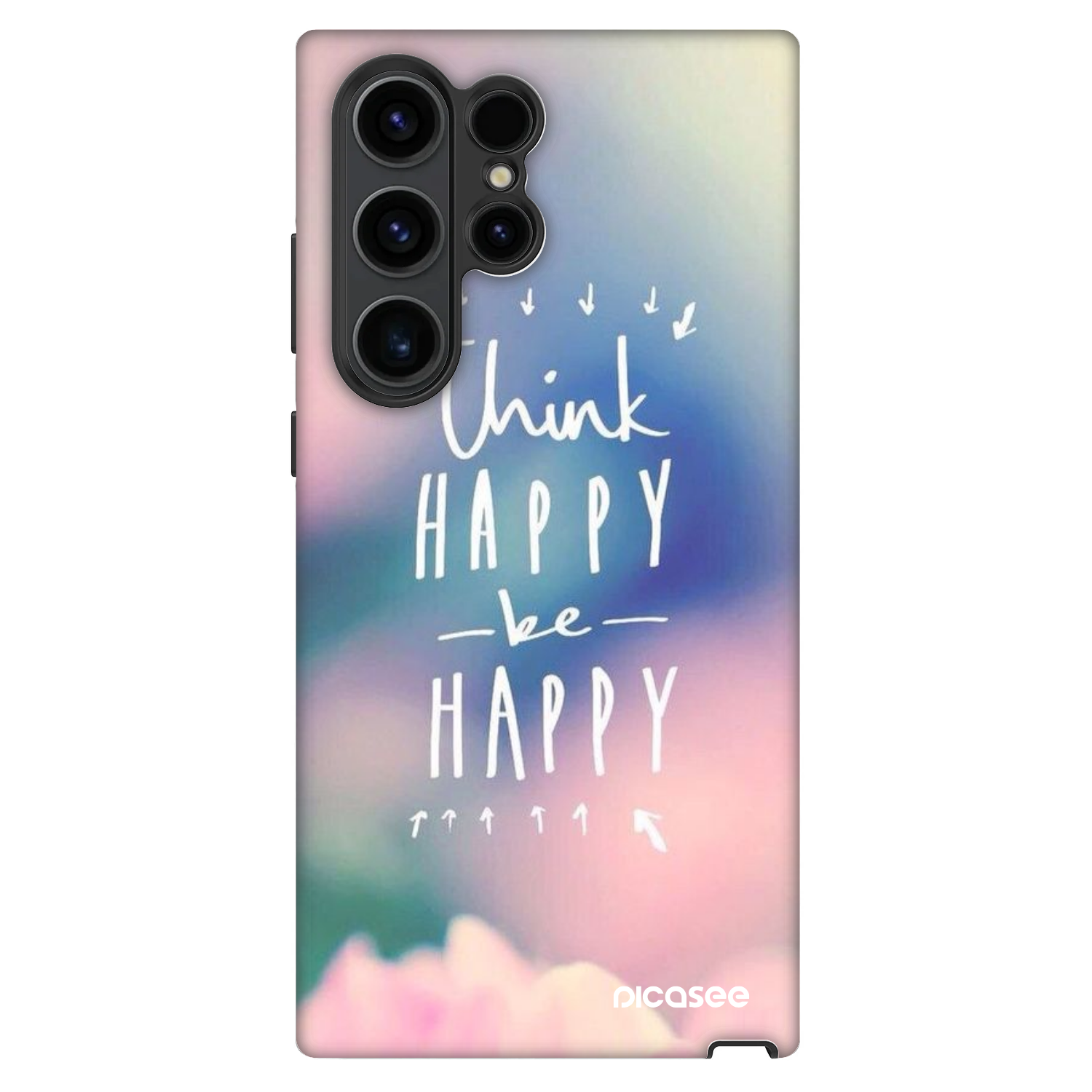Picasee Fashion Case za Samsung Galaxy S22 Ultra 5G - Think happy be happy