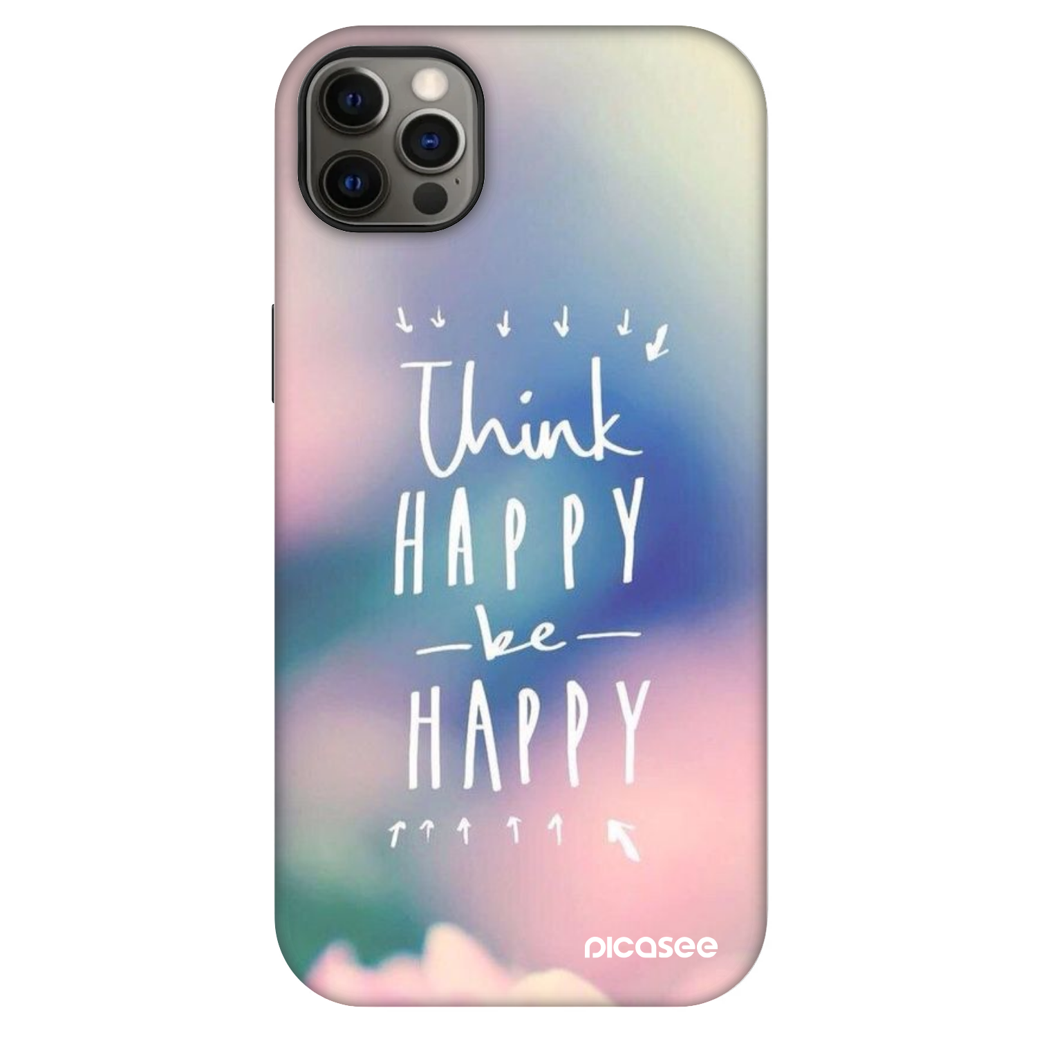 Picasee Fashion Case MagSafe za Apple iPhone 12 Pro Max - Think happy be happy