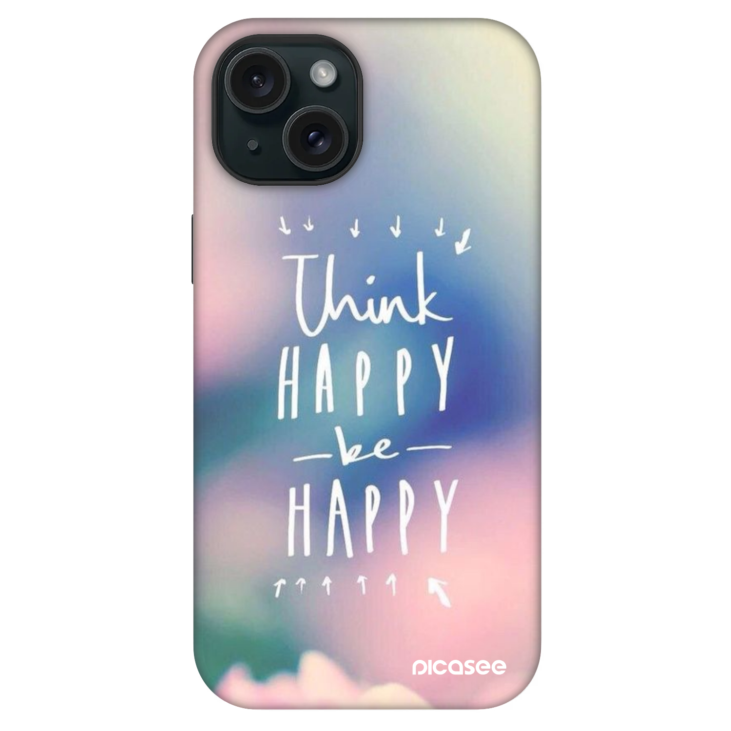 Picasee Fashion Case MagSafe za Apple iPhone 15 - Think happy be happy