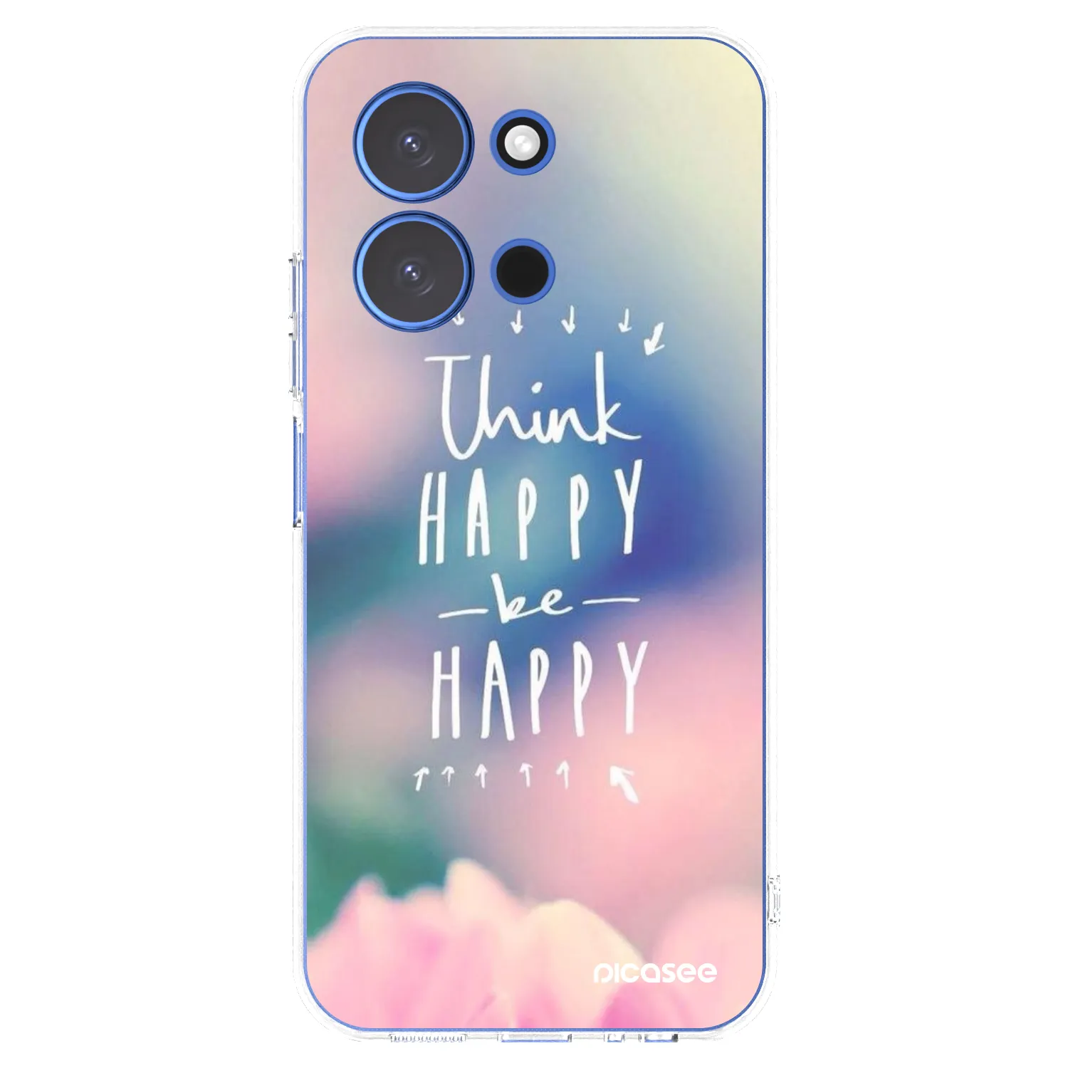 Picasee silikonska prozirna maskica za Xiaomi Redmi 15C 4G - Think happy be happy