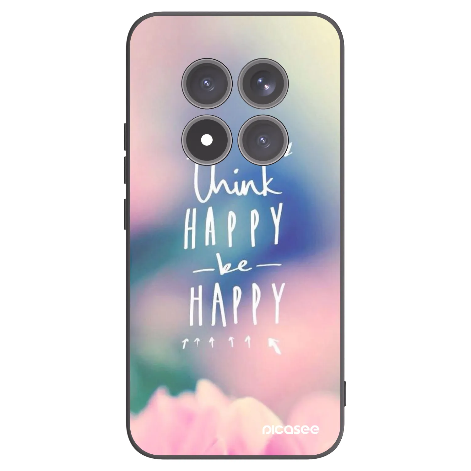 Picasee crna silikonska maskica za Xiaomi Redmi Note 15 Pro+ - Think happy be happy