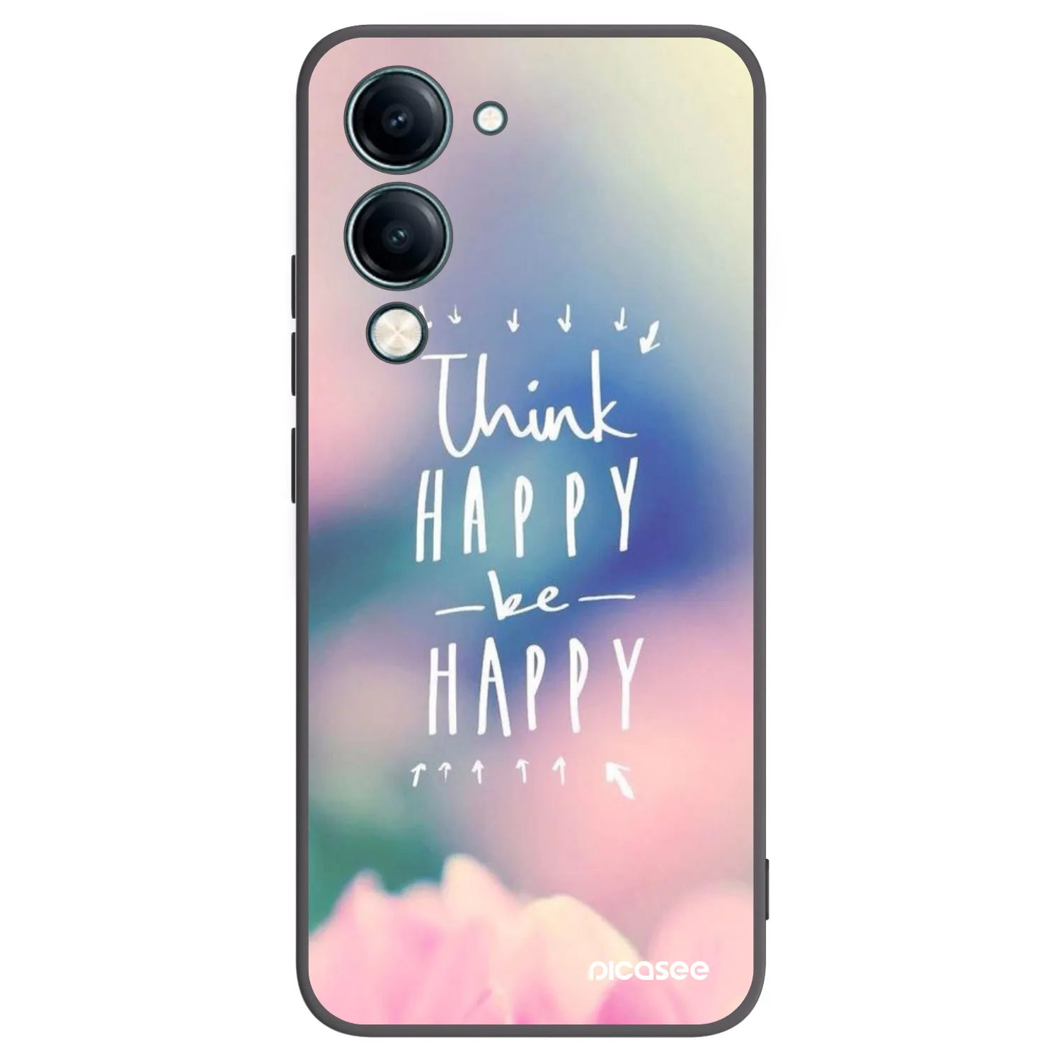 Picasee crna silikonska maskica za Vivo Y29s 5G - Think happy be happy