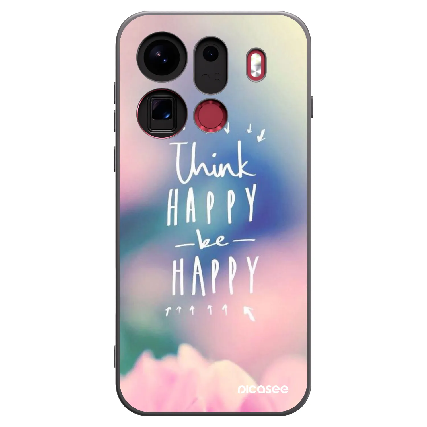 Picasee crna silikonska maskica za OPPO Find X9 Pro - Think happy be happy