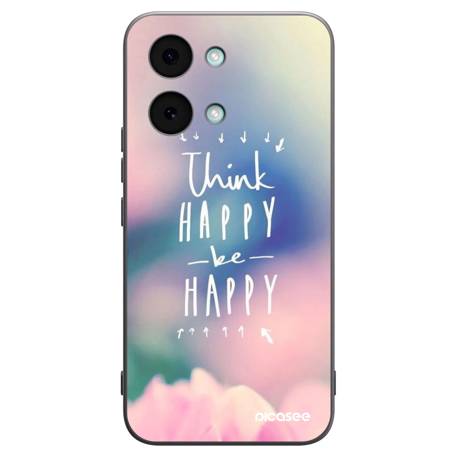 Picasee crna silikonska maskica za Xiaomi Poco X8 Pro Max - Think happy be happy