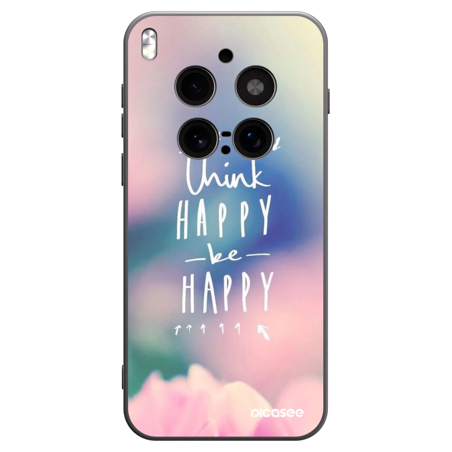Picasee crna silikonska maskica za Vivo X300 Pro - Think happy be happy