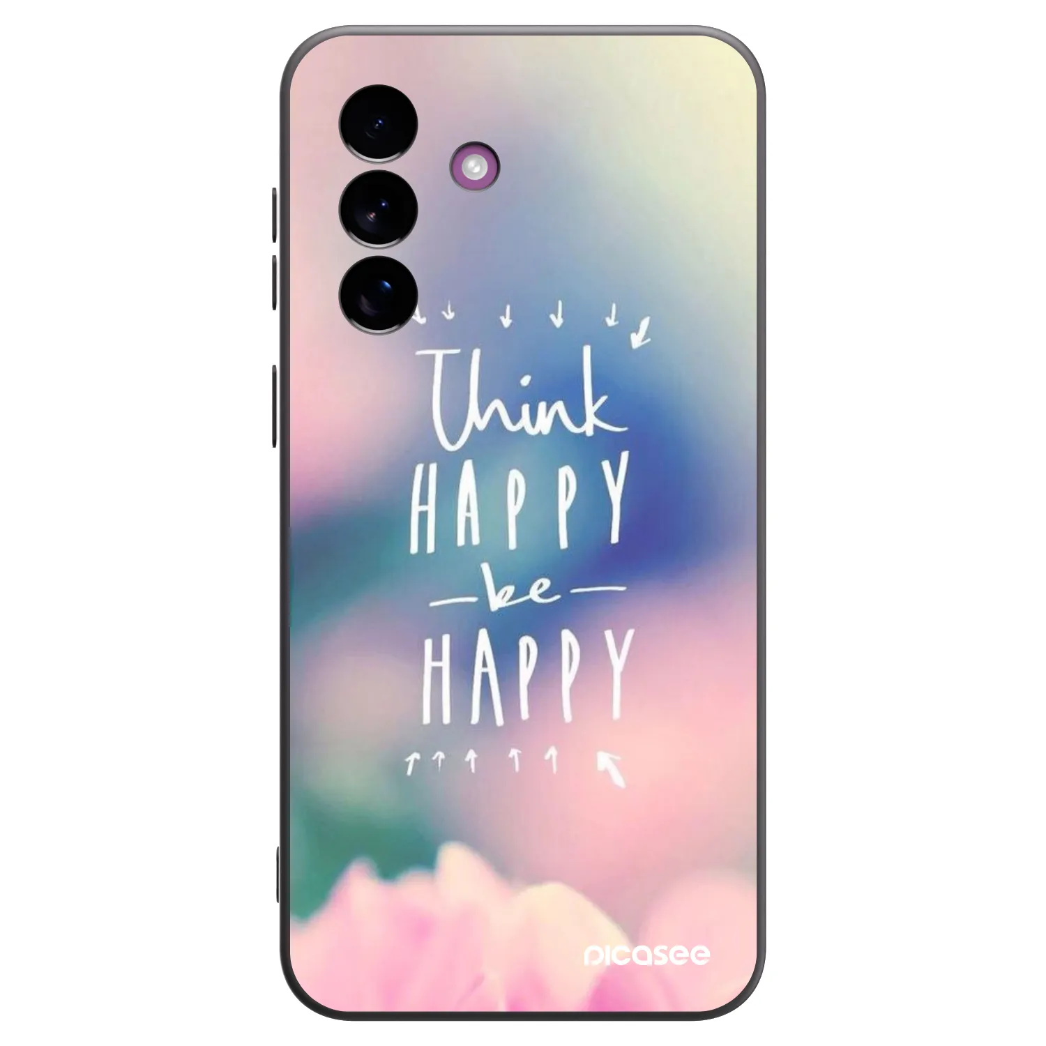 Picasee crna silikonska maskica za Samsung Galaxy A37 - Think happy be happy