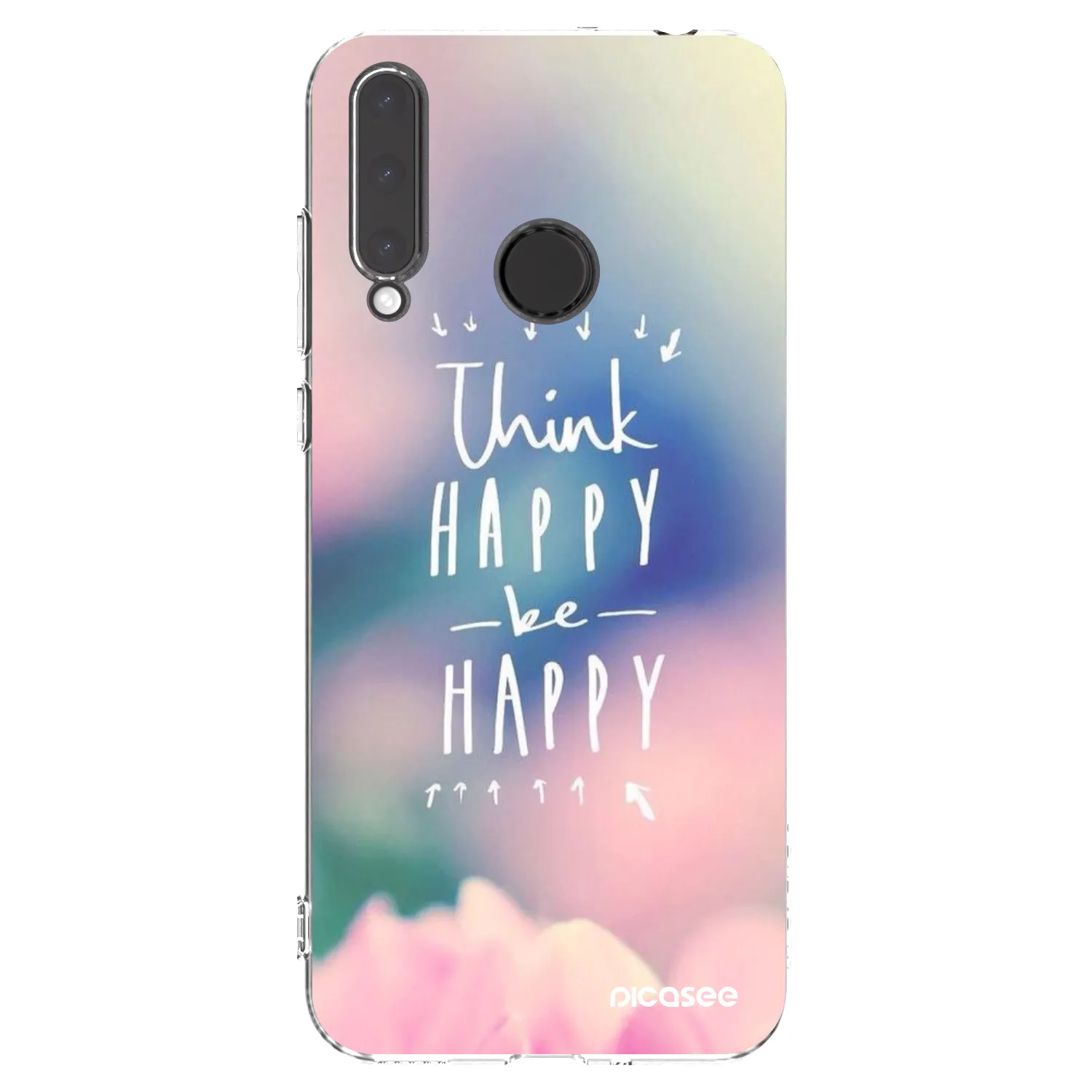 Picasee silikonska prozirna maskica za Honor 20 Lite - Think happy be happy