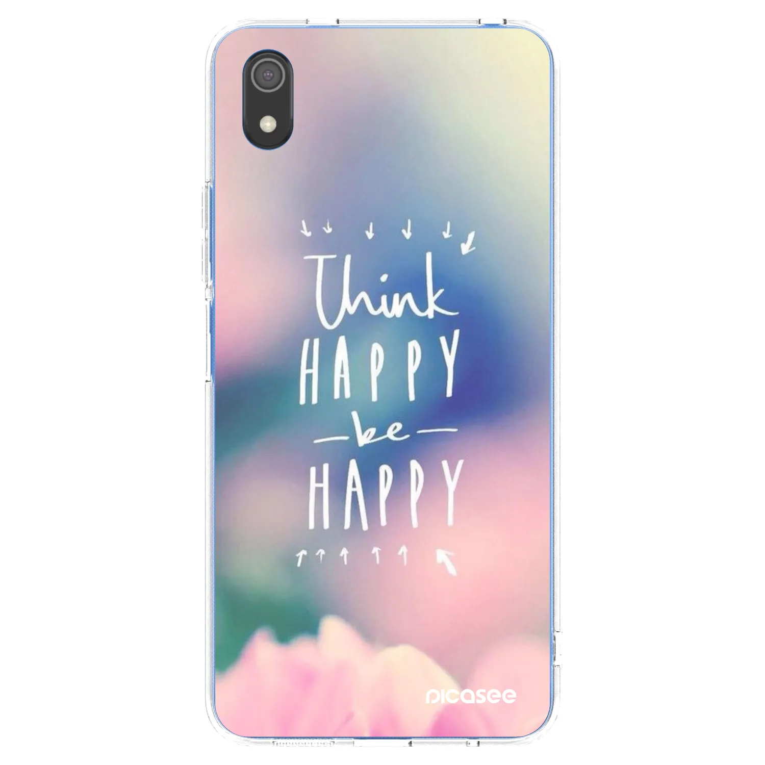 Picasee silikonska prozirna maskica za Xiaomi Redmi 7A - Think happy be happy