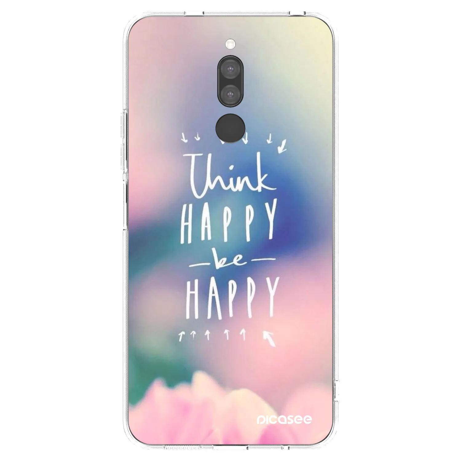 Picasee silikonska prozirna maskica za Xiaomi Redmi 8 - Think happy be happy