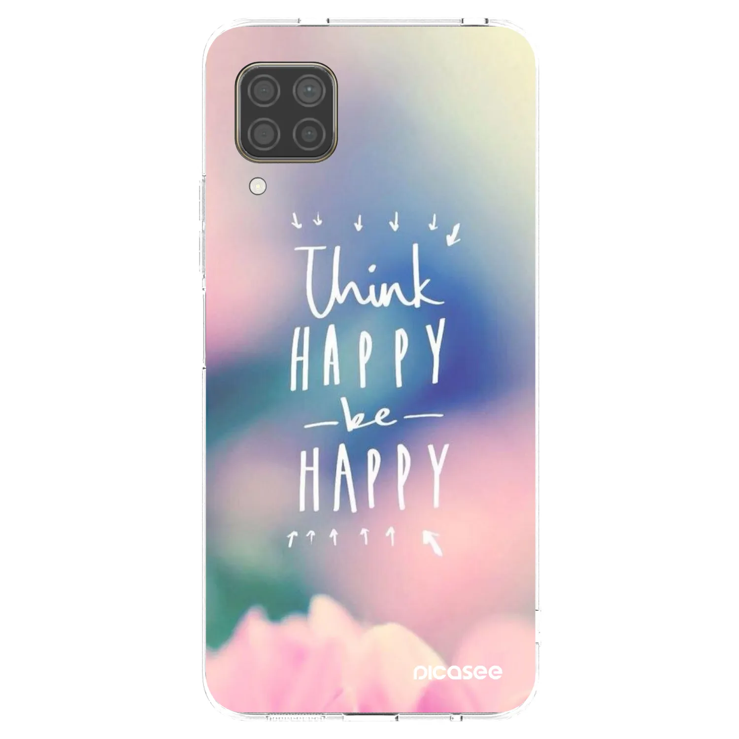 Picasee silikonska prozirna maskica za Huawei P40 Lite - Think happy be happy