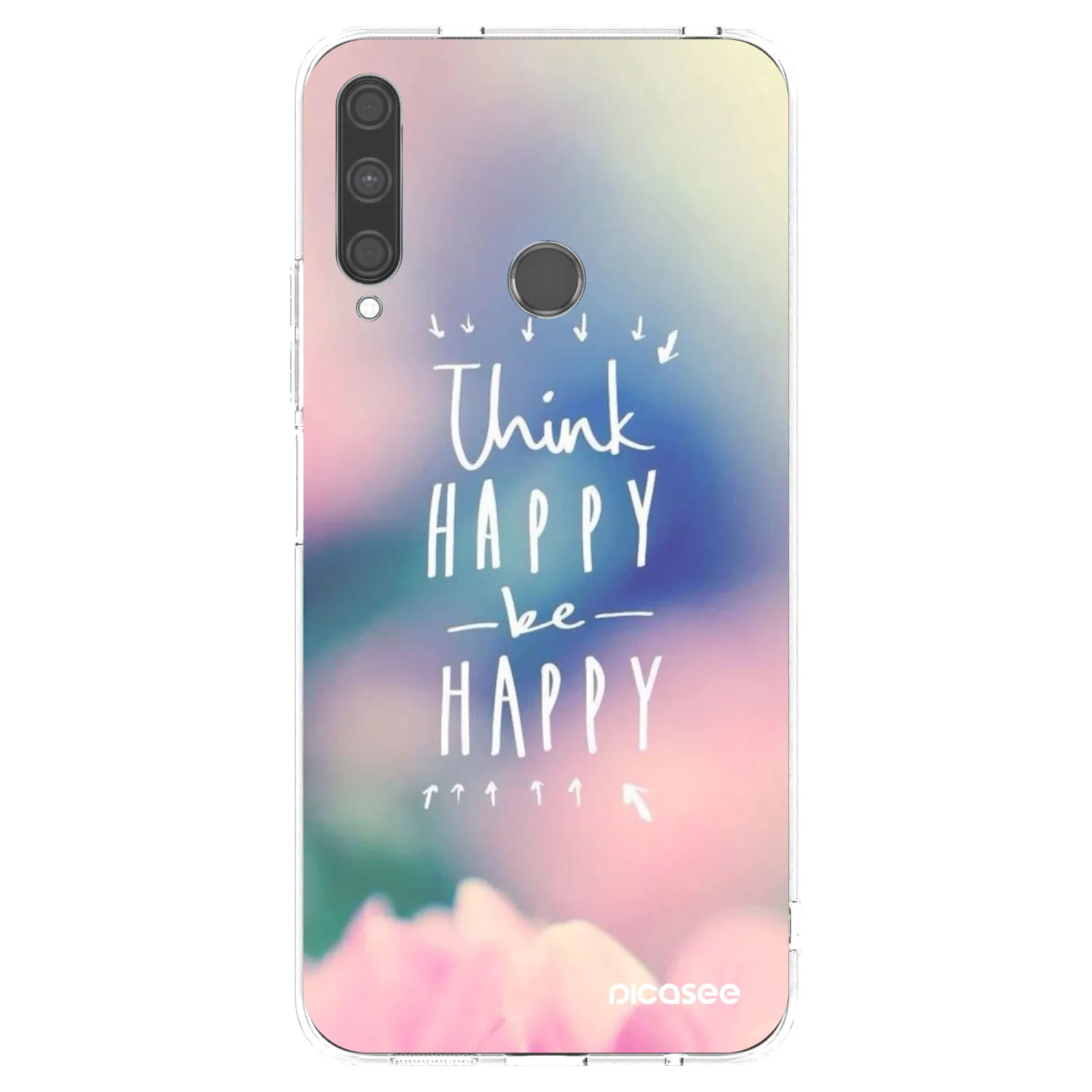 Picasee silikonska prozirna maskica za Huawei P40 Lite E - Think happy be happy