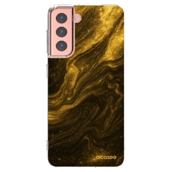 Picasee silikonska prozirna maskica za Samsung Galaxy S21 5G G991B - Black