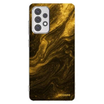 Picasee silikonska prozirna maskica za Samsung Galaxy A52 5G A525F - Black