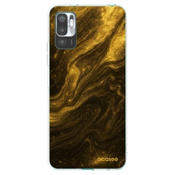 Picasee silikonska prozirna maskica za Xiaomi Redmi Note 10 5G - Black