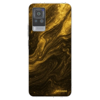 Picasee silikonska prozirna maskica za Vivo X60 Pro 5G - Black