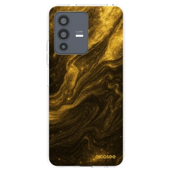 Picasee silikonska prozirna maskica za Vivo V23 5G - Black