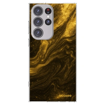 Picasee silikonska prozirna maskica za Samsung Galaxy S23 Ultra 5G - Black