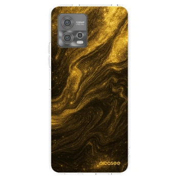 Picasee silikonska prozirna maskica za Motorola Moto G72 - Black