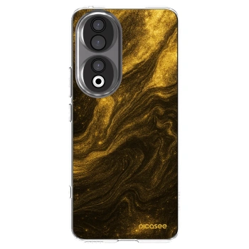 Picasee silikonska prozirna maskica za Honor 90 5G - Black
