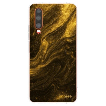 Picasee silikonska prozirna maskica za Huawei P30 - Black