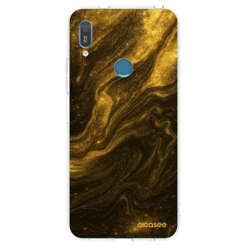 Picasee silikonska prozirna maskica za Huawei Y6 2019 - Black