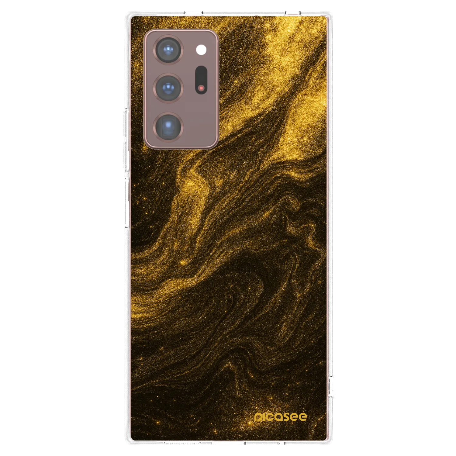 Picasee silikonska prozirna maskica za Samsung Galaxy Note 20 Ultra - Black