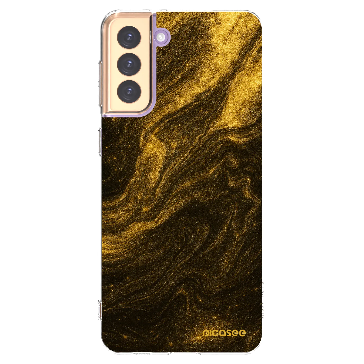 Picasee silikonska prozirna maskica za Samsung Galaxy S21+ 5G G996F - Black