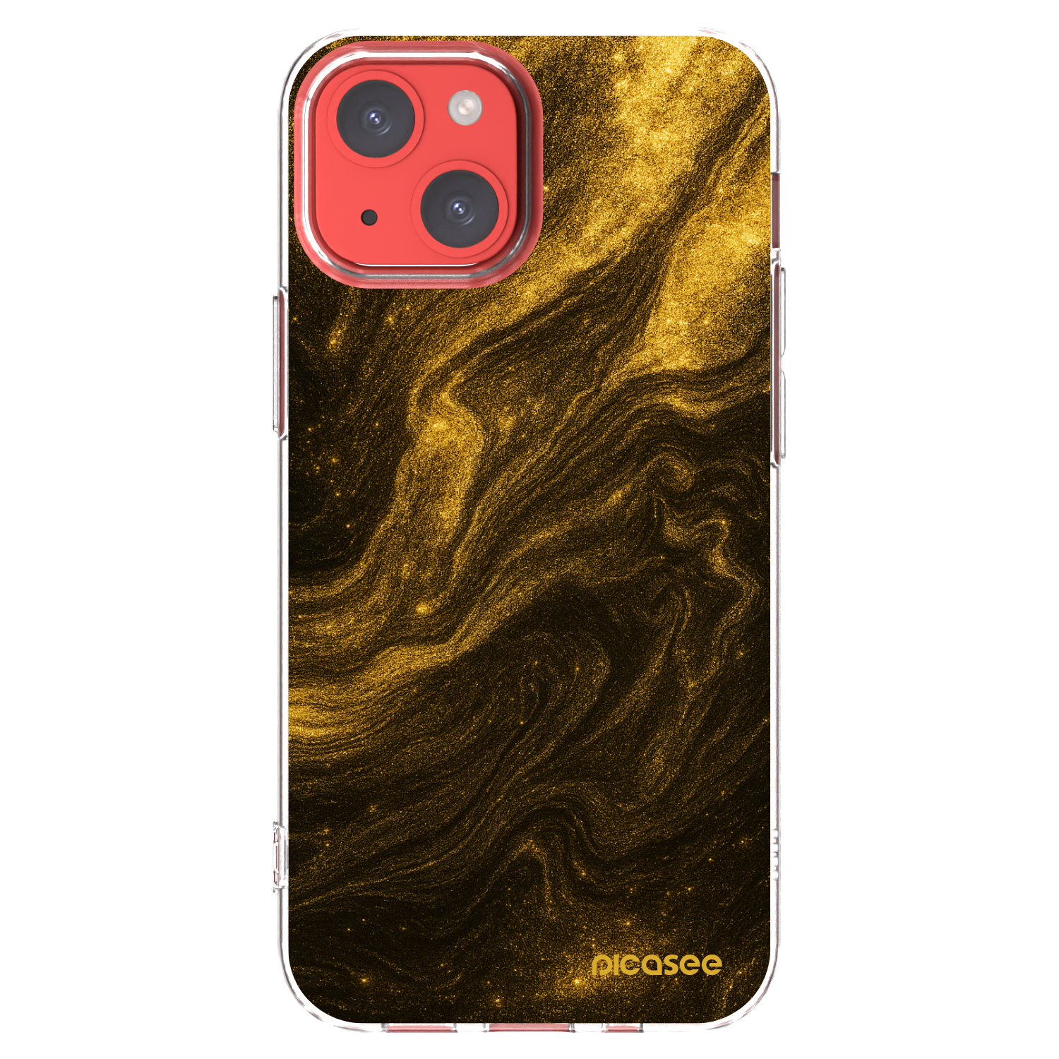 Picasee silikonska prozirna maskica za Apple iPhone 13 mini - Black
