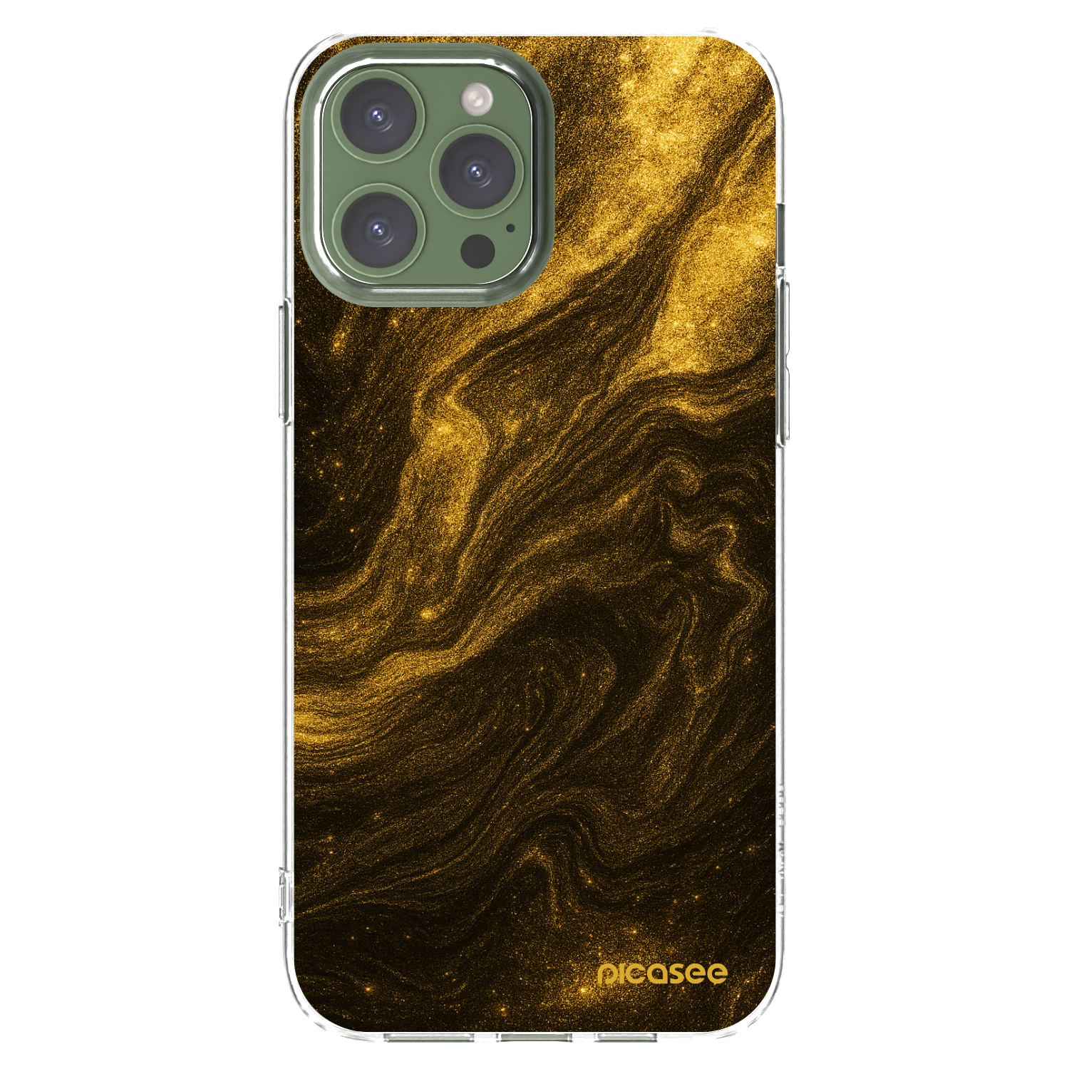 Picasee silikonska prozirna maskica za Apple iPhone 13 Pro Max - Black