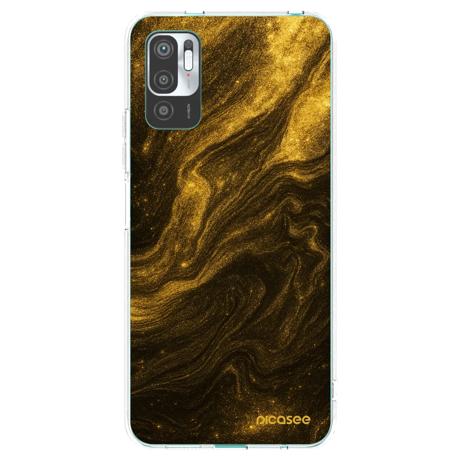 Picasee silikonska prozirna maskica za Xiaomi Redmi Note 10 5G - Black