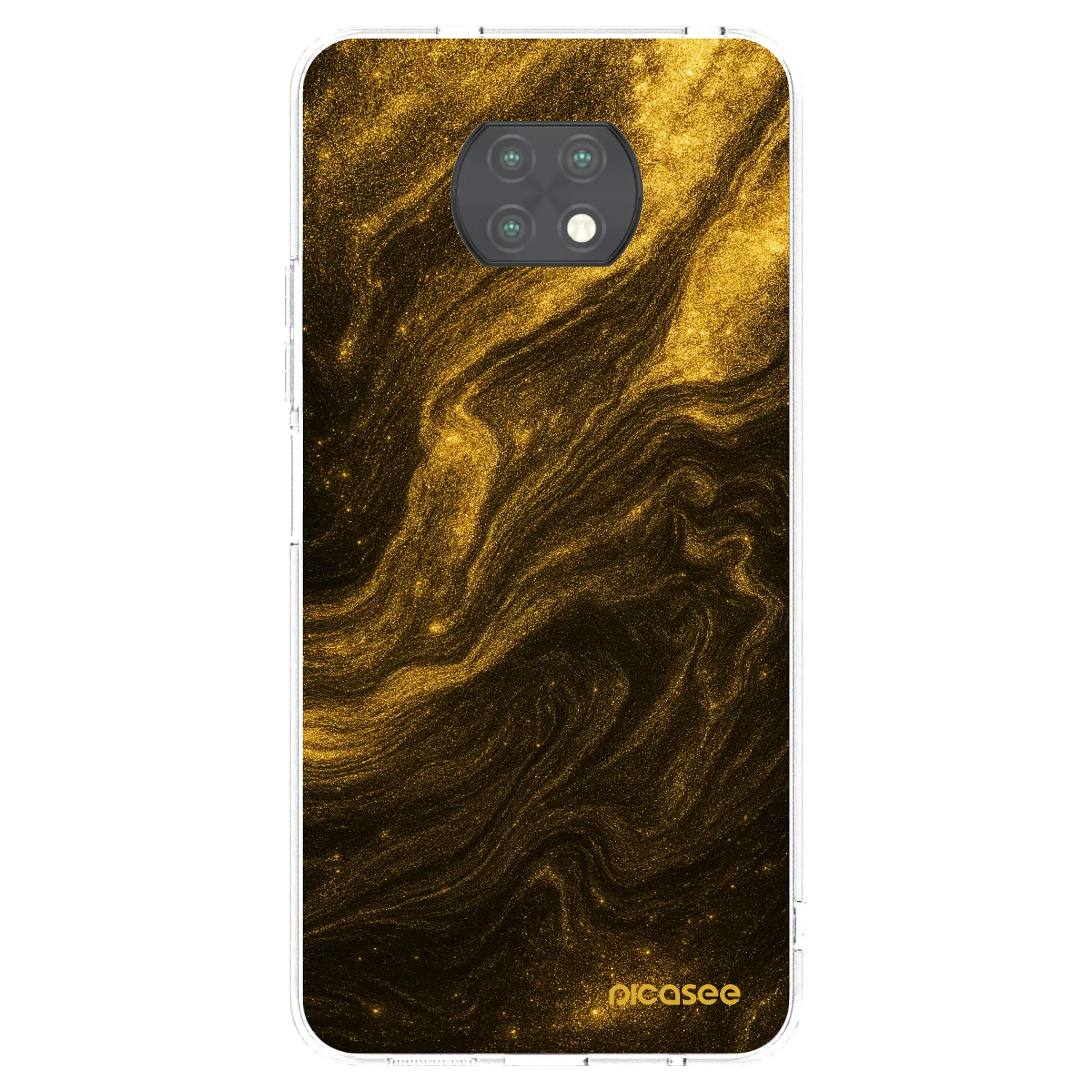 Picasee silikonska prozirna maskica za Xiaomi Redmi Note 9T - Black